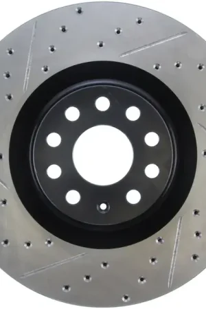 Next Day Delivery StopTech Front Right Slotted & Drilled Rotor For VW/Audi - 127.33112R