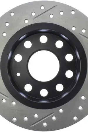 New Release StopTech Rear Left Slotted & Drilled Rotor For VW/Audi - 127.33135L