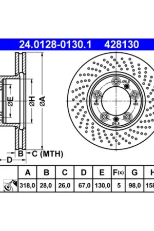Editor’s Pick ATE Front Right Disc Brake Rotor - 99635140601