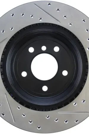 Money Back Guarantee StopTech Rear Right Slotted & Drilled Rotor For BMW - 127.34080R