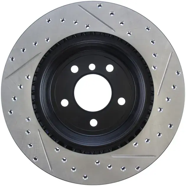 Money Back Guarantee StopTech Rear Right Slotted & Drilled Rotor For BMW - 127.34080R