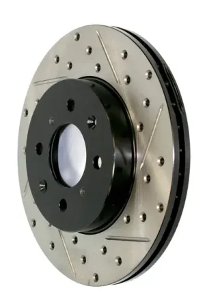 Budget StopTech Rear Left Slotted & Drilled Sport Brake Rotor For BMW - 127.34150L