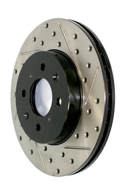Budget StopTech Rear Left Slotted & Drilled Sport Brake Rotor For BMW - 127.34150L