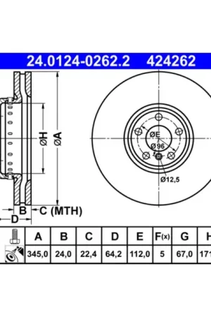 ATE Rear Disc Brake Rotor - 34216860925 Deal