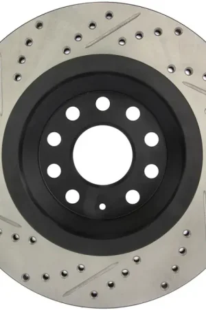 Sale StopTech Rear Left Slotted & Drilled Rotor For VW/Audi - 127.33113L
