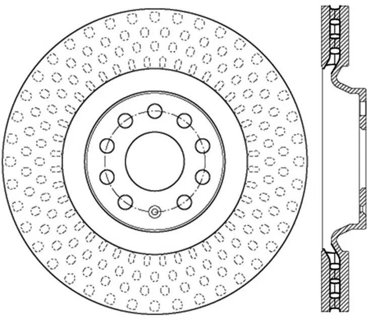 Flash Sale StopTech Drilled Sport Brake Rotor For VW/Audi - 128.33144R