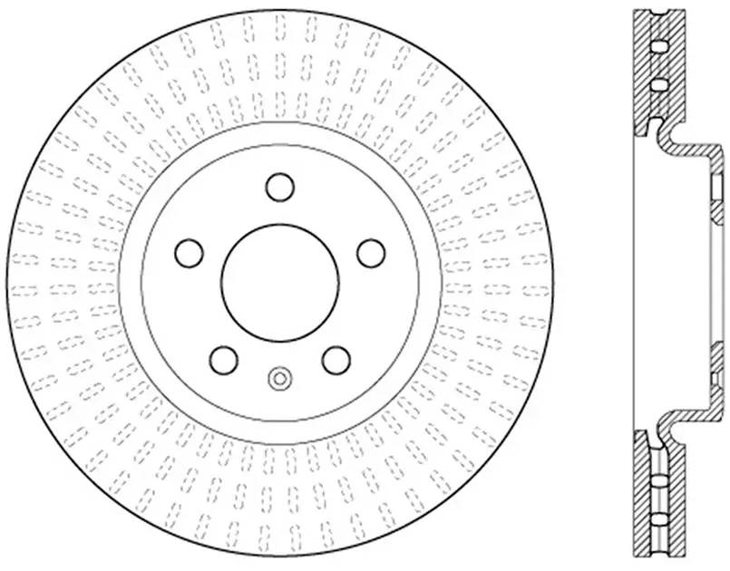 Final Sale StopTech Front Left Cryo Slotted Sport Brake Rotor For Audi - 126.33136CSL