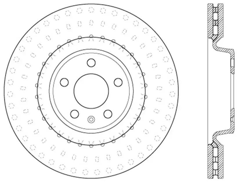 Cheap StopTech Front Left Cryo Slotted Rotor For Audi - 126.33138CSL