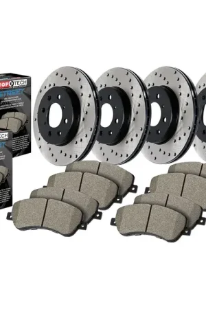 Next Day Delivery StopTech 4 Wheel Drilled Street Axle Pack For BMW - 936.34037