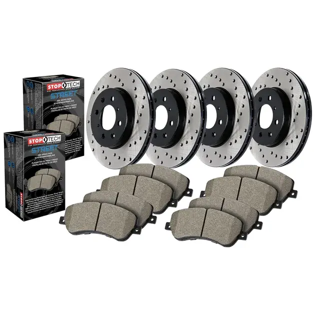 Next Day Delivery StopTech 4 Wheel Drilled Street Axle Pack For BMW - 936.34037