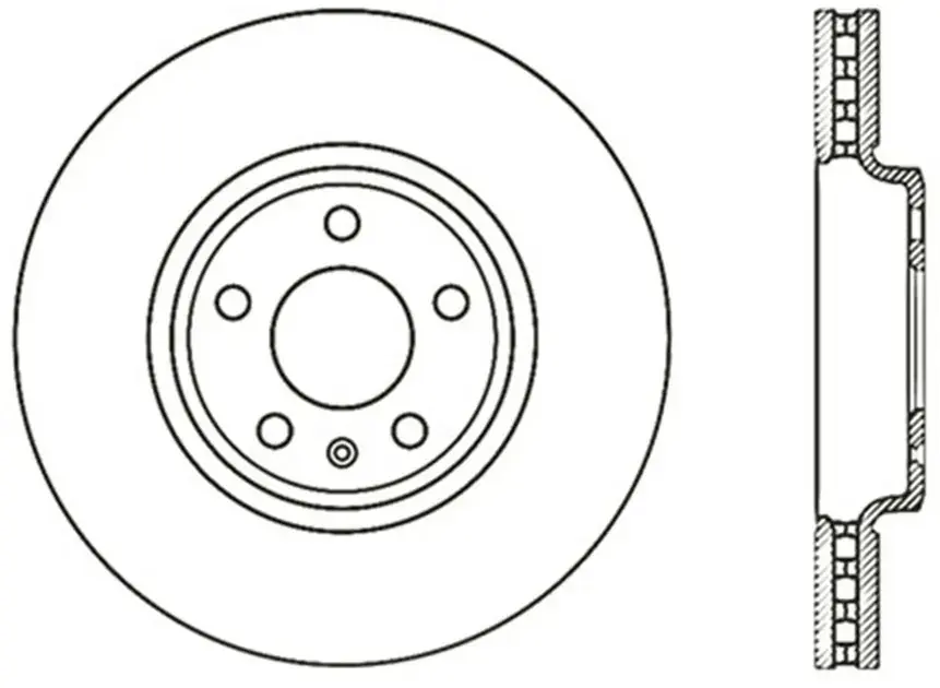Discount StopTech Front Left Cryo Sport Slotted & Drilled Rotor For Audi - 127.33123CL