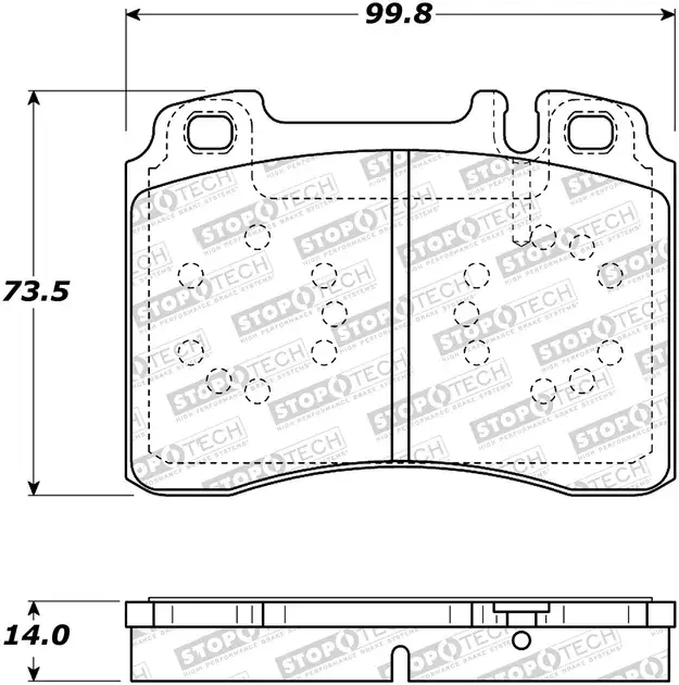 StopTech Front Street Brake Pads For Mercedes - 308.05611 Markdown