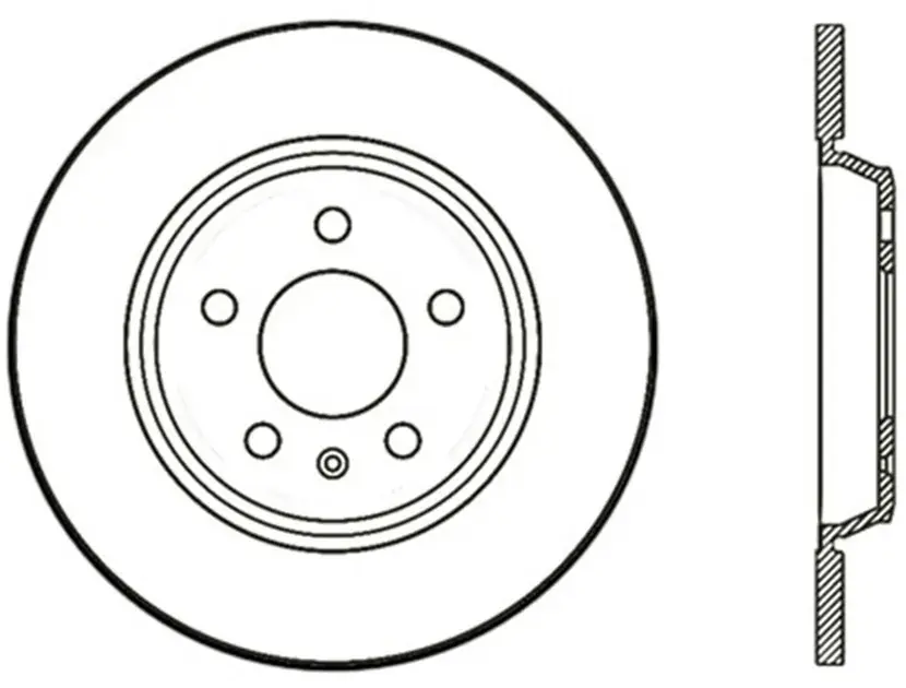 Special Offer StopTech Power Slot Rear Left Drilled Rotor For Audi - 128.33127L