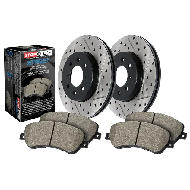 StopTech Rear Drilled & Slotted Street Axle Pack For BMW - 938.34504 Final Sale