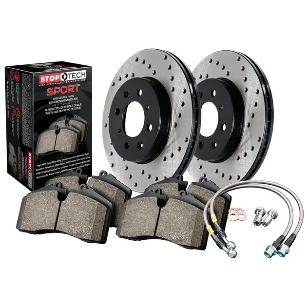 Handmade StopTech Front Drilled Sport Axle Pack For Audi - 979.33018F