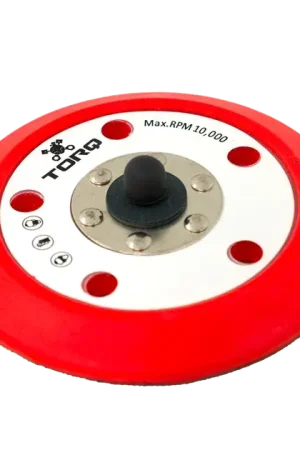 Chemical Guys TORQ R5 Dual-Action Red Backing Plate with Hyper Flex Technology (5 Inc Authentic