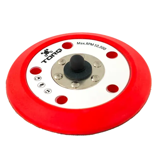 Chemical Guys TORQ R5 Dual-Action Red Backing Plate with Hyper Flex Technology (5 Inc Authentic