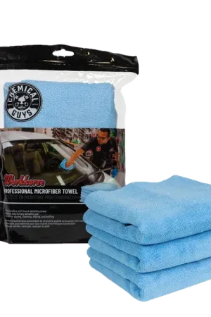 Chemical Guys Workhorse Professional Microfiber Towel, Blue 16" x 16" (3 Pack) New Arrival