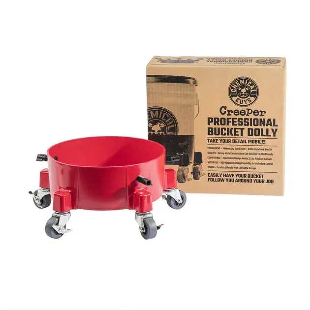 Chemical Guys Creeper Professional Bucket Dolly (Red) Same Day Shipping
