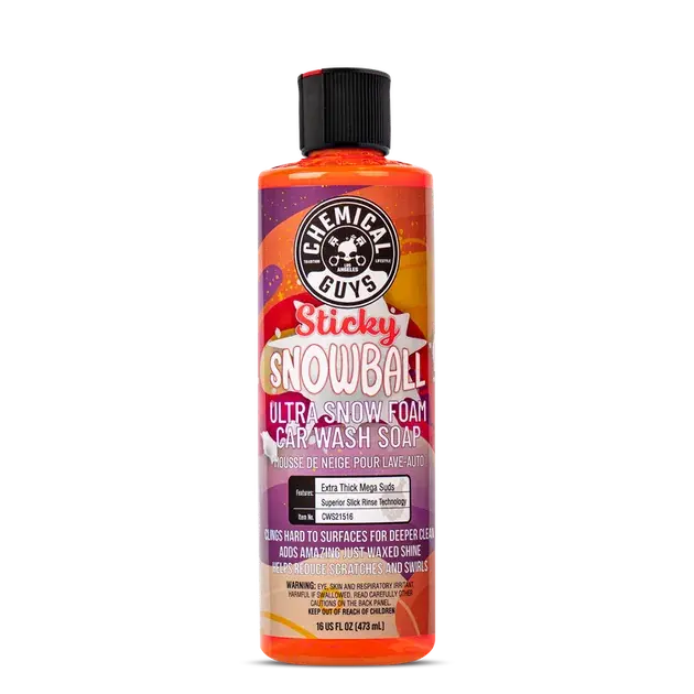 New Arrival Chemical Guys Sticky Snowball Snow Foam Auto Wash (16 Fl. Oz.)
