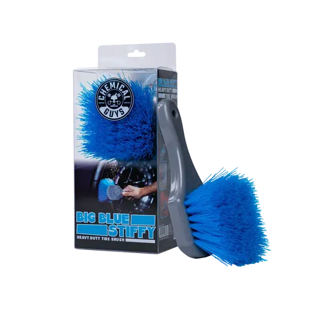 Modern Chemical Guys Blue Stiffy Brush for Tires