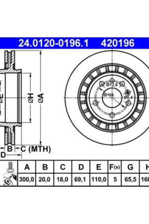 ATE Rear Disc Brake Rotor - 5232756 Fan Favorite