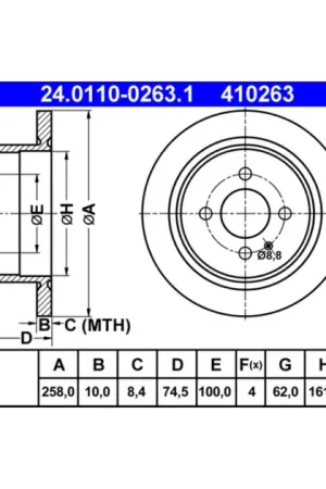 Trending ATE Rear Disc Brake Rotor - 34211163145
