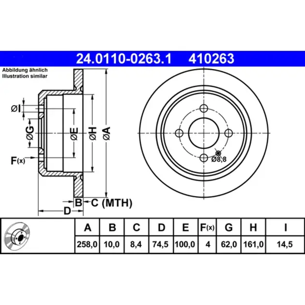 Trending ATE Rear Disc Brake Rotor - 34211163145