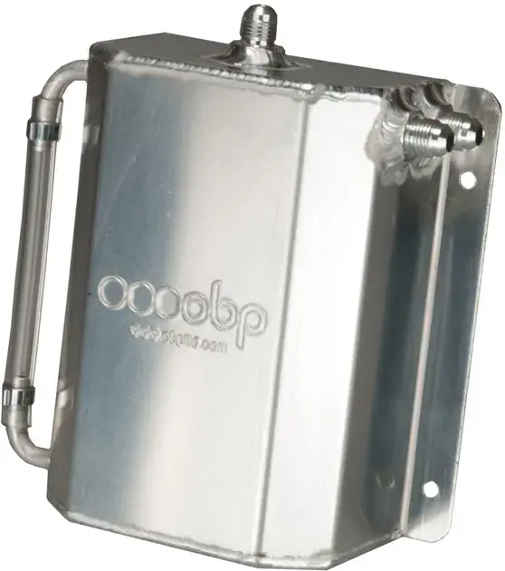 Place Order OBP 1.5 Litre Bulkhead Mount Oil Catch Tank (JIC Male Fittings)