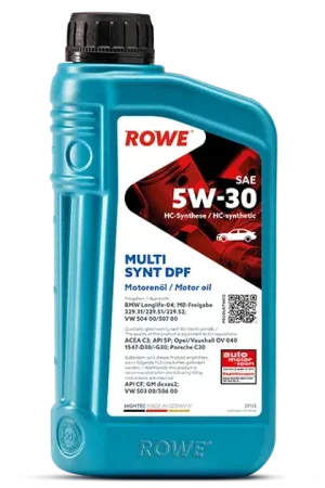 ROWE Hightec Multi SYNT DPF SAE 5W-30 Motor Oil - 20125 Final Sale