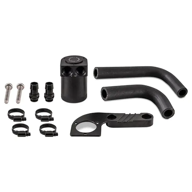 Genuine Mishimoto Baffled Oil Catch Can For F8X BMW M3/M4 - Wrinkle Black