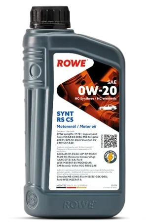 Direct From Manufacturer ROWE Hightec SYNT RS C5 SAE 0W-20 Motor Oil - 20379