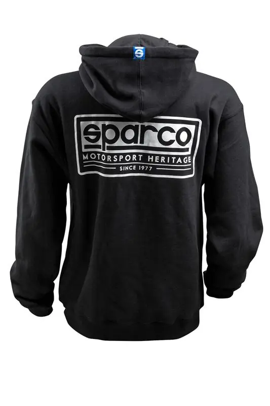 Top Pick Sparco Sweatshirt Hooded Heritage Blk Me