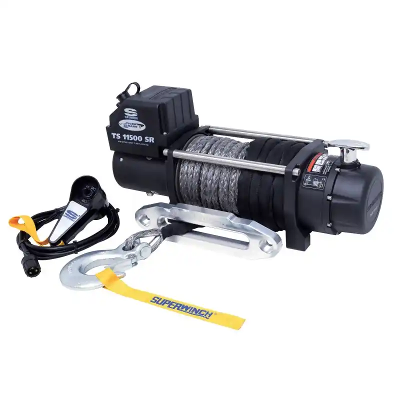 Wholesale Superwinch 11500 LBS 12V DC 3/8in x 80ft Synthetic Rope Tiger Shark 11500 Winch