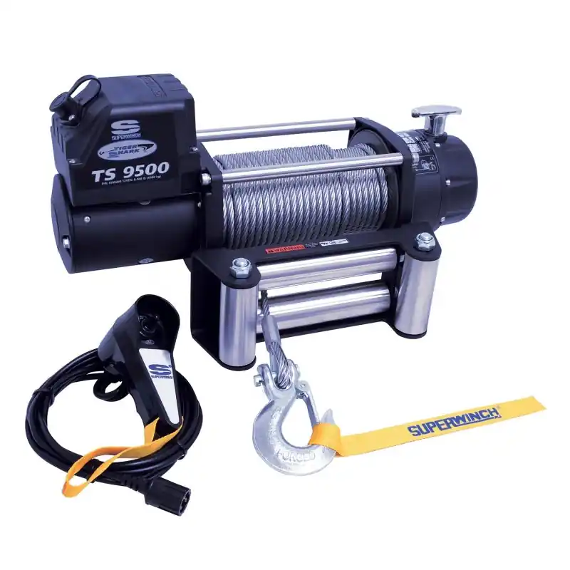 Superwinch 9500 LBS 12V DC 11/32in x 95ft Steel Rope Tiger Shark 9500 Winch Today Only