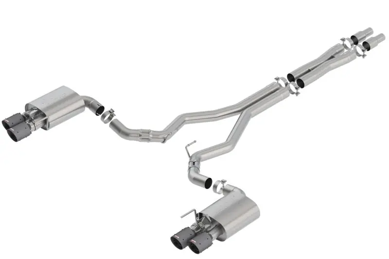 Free Shipping Borla 2018 Ford Mustang GT 5.0L AT/MT 3in Atak Catback Exhaust w/ Valves (Carbon Fiber Black Tip)