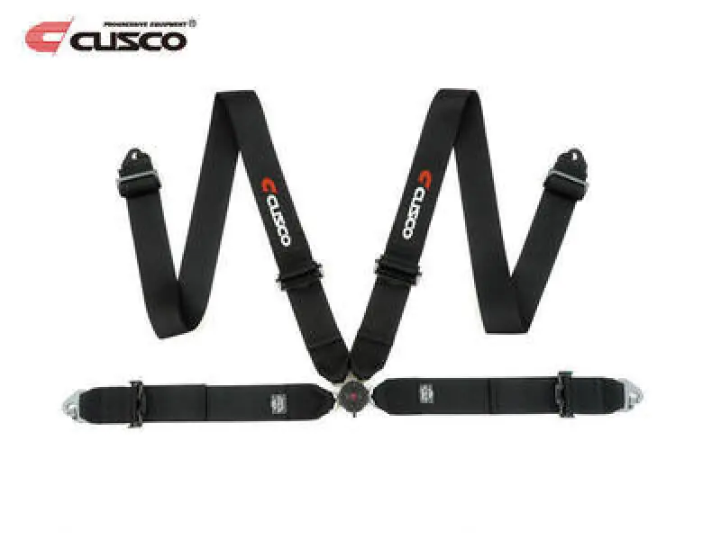 Cusco Universal 4 Point 3in Shoulder 3in Lap w/ Eyebolts (7/16-20UNF Thread) Racing Harness - Black Money Back Guarantee