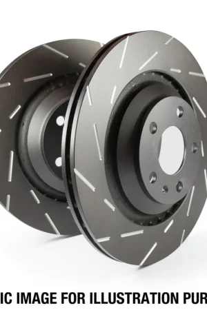EBC 08-16 Mitsubishi Lancer Evo 10 2.0 Turbo (1 piece rotor) USR Slotted Front Rotors Limited Time