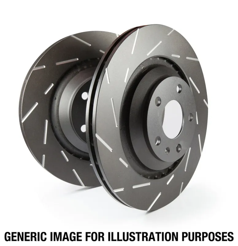 Holiday Sale EBC 08-16 Mitsubishi Lancer Evo 10 2.0 Turbo (1 piece rotor) USR Slotted Rear Rotors