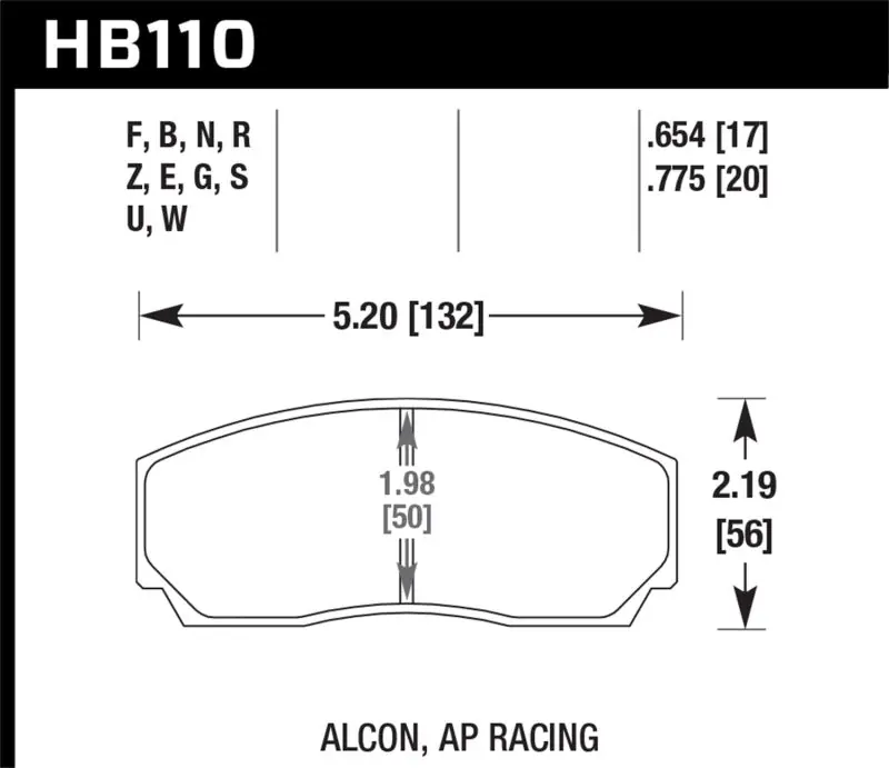 Hawk AP CP3307 / CP5040-5S4 / CP5200 (SC250) Caliper DTC-60 Race Brake Pads Next Day Delivery