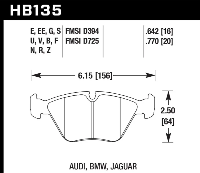 Bulk Order Hawk 95-02 BMW M3/91-93 M5 Front HPS Brake Pads