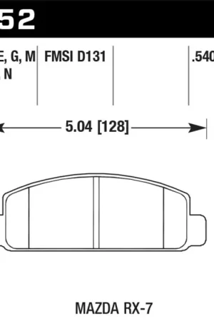 Hawk Mazda RX-7 HPS Street Front Brake Pads Final Sale