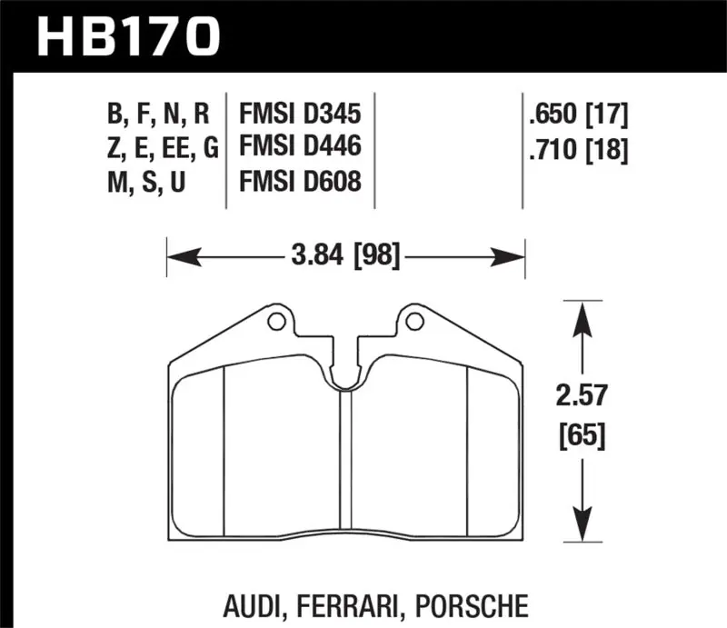 Hawk 89-94 Porsche 911 / 86-94 944 / 93 & 95 968 Front & Rear DTC-70 Race Brake Pads Hot Deal