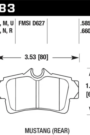 Hawk 94-04 Ford Mustang HPS Street Rear Brake Pads Reduced Price