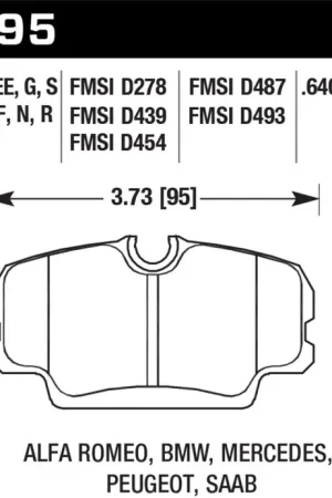 Mega Sale Hawk BMW 3 Series / Mercedes Benz 190 Series / Saab 900/9000 DTC-60 Race Front Brake Pads