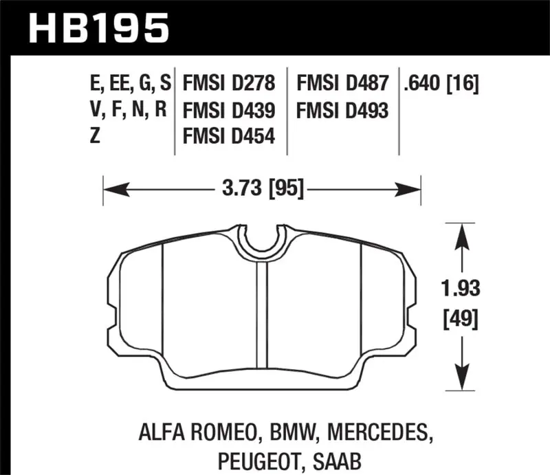 Mega Sale Hawk BMW 3 Series / Mercedes Benz 190 Series / Saab 900/9000 DTC-60 Race Front Brake Pads
