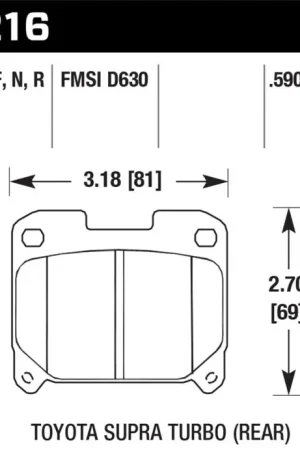 Exclusive Offer Hawk 93-98 Toyota Supra TT HPS Street Rear Brake Pads