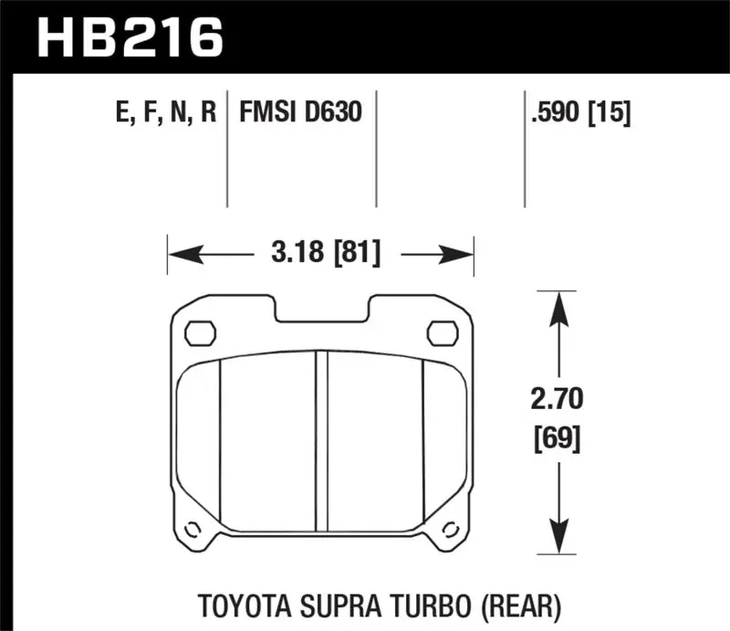 Exclusive Offer Hawk 93-98 Toyota Supra TT HPS Street Rear Brake Pads