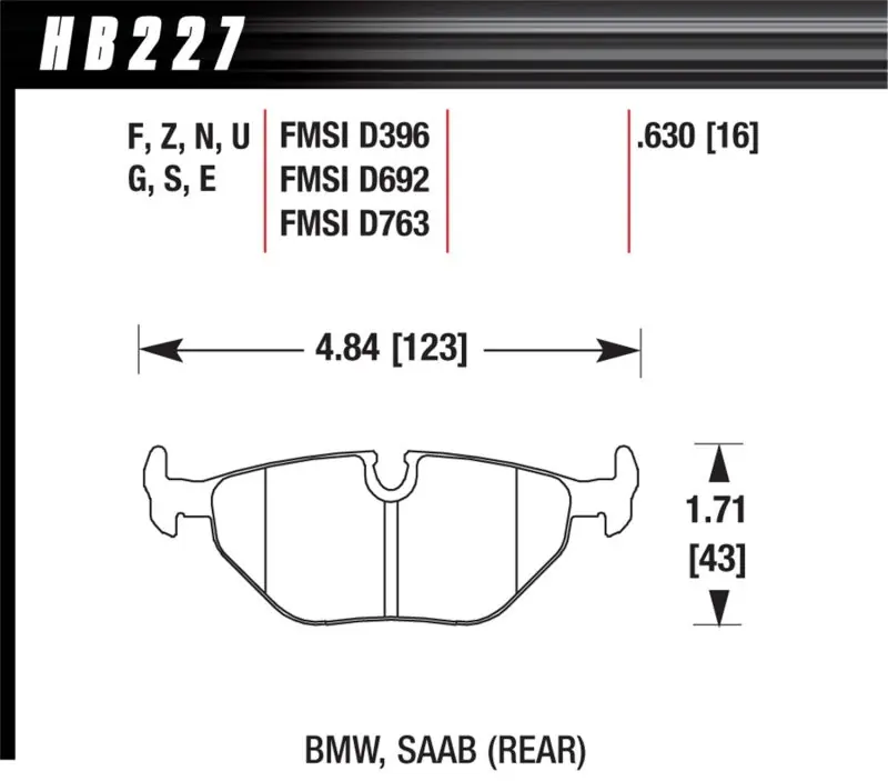 Place Order Hawk 92-98 BMW 318i DTC-30 Race Rear Brake Pads