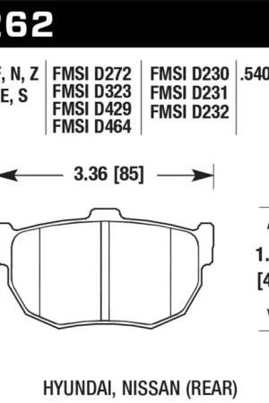 Hawk 89-97 Nissan 240SX SE HPS Street Rear Brake Pads Price Drop